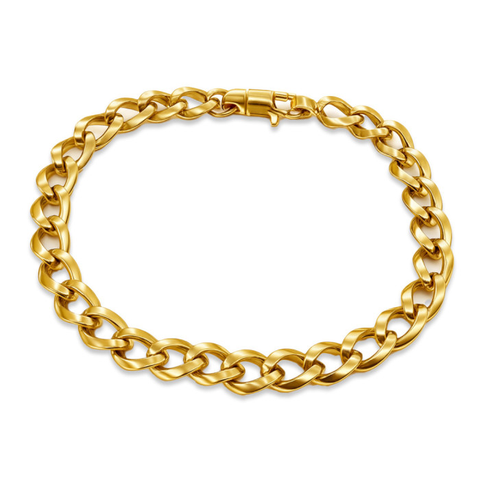 Pulsera Oro 18K Eslabon Abierto 7Mm 19cm - Jóia do homem