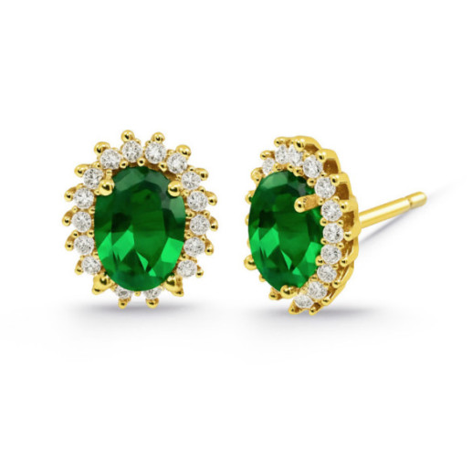 Pendientes Esmeralda Orla Dalia 2.00 - Brincos Esmeralda