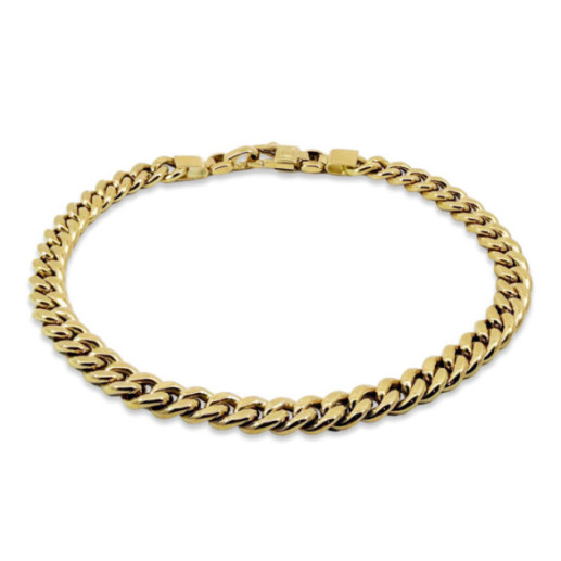 Pulsera Oro 18K Eslabon Cubano 5Mm 19cm - Jóia do homem