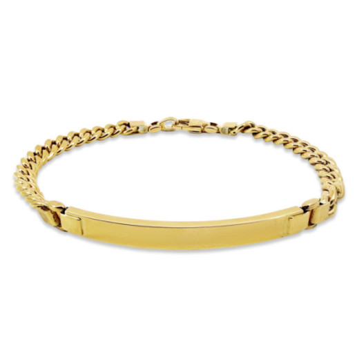 Pulsera Oro 18K Eslabon Cubano Esclava 5Mm 19cm - Jóia do homem