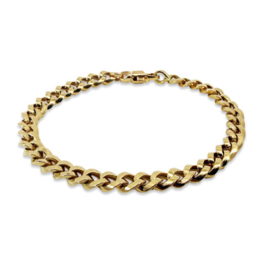 Pulsera Oro 18K Eslabon Semiabierto 6Mm 19cm - Jóia do homem