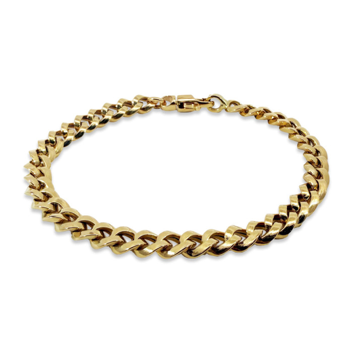 Pulsera Oro 18K Eslabon Semiabierto 6Mm 19cm - Jóia do homem