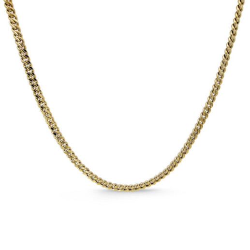 Cadena Oro 18K Eslabon Cubano 5Mm 60cm - PENDURADO