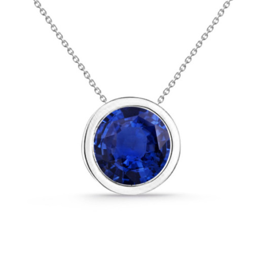 Colgante zafiro oro blanco Sharon 0,50 ct - Colares de pedra vermelha