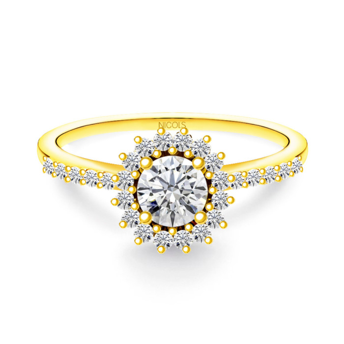 Margarita Diamond Solitaire Ring 0.30 Yellow Gold - Promise Rings