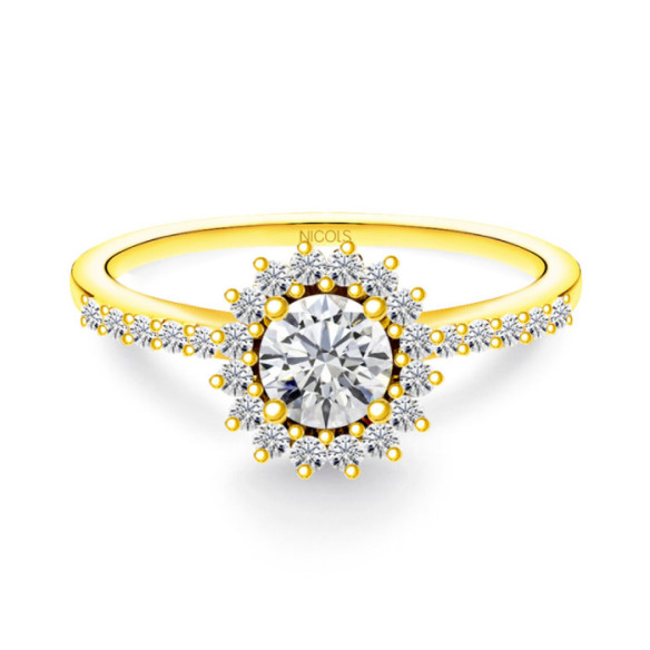 Margarita Diamond Solitaire Ring 0.30 Yellow Gold - Promise Rings