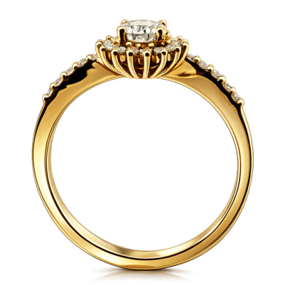 Margarita Diamond Solitaire Ring 0.30 Yellow Gold - Promise Rings