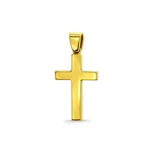 Yellow Gold Cross CATHOLIC SIGN - Crosses