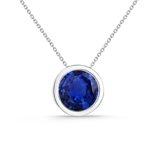Colgante zafiro oro blanco Sharon 0,20 ct - Collares de Piedras Rojas