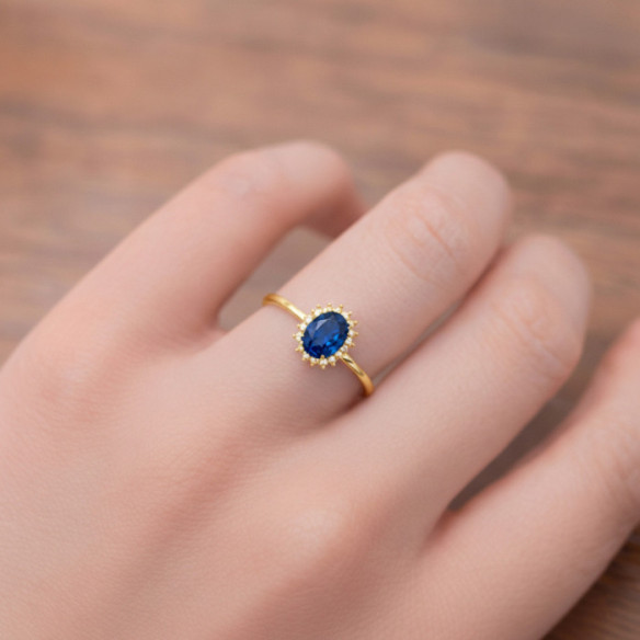 Anillo Topacio London Diamantes Oro Amarillo Candy - Anillos Otras Piedras Preciosas