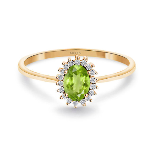 Anillo Peridoto y Diamantes Oro Rosa Candy - Anéis Outras pedras preciosas
