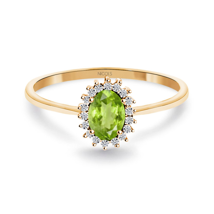Anillo Peridoto y Diamantes Oro Rosa Candy - Anelli altre pietre preziose