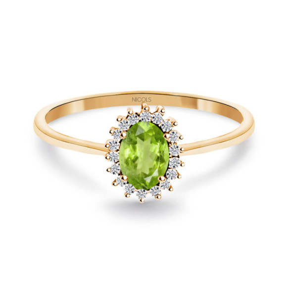 Anillo Peridoto y Diamantes Oro Rosa Candy - Anelli altre pietre preziose