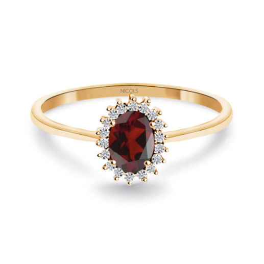 Anillo Granate y Diamantes Oro Rosa Candy - Ringe andere Edelsteine