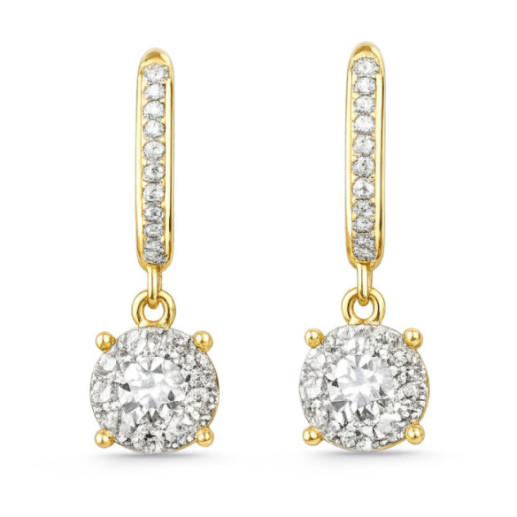 Diamond earrings CREOLE - short