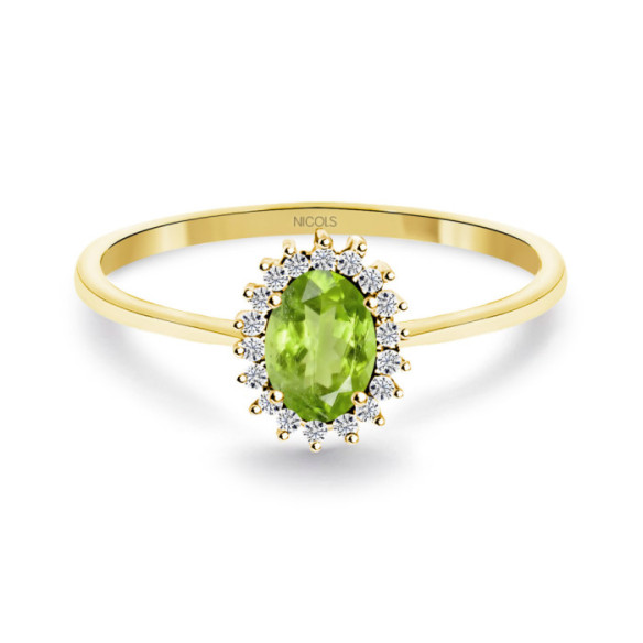 Anillo Peridoto y Diamantes Oro Amarillo Candy - Anelli altre pietre preziose