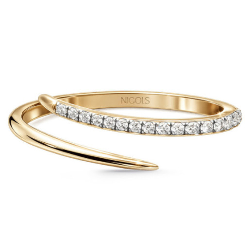 Anillo Snake oro rosa 18k con diamantes 0.10ct - Anéis de diamante
