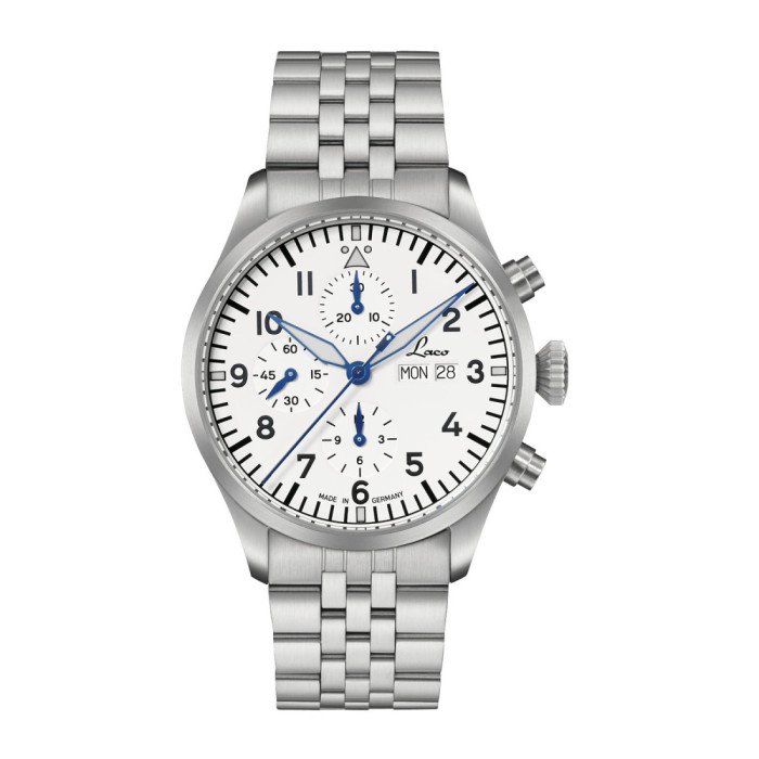 Laco Kiel.0 Weiß MB Chrono 43mm Auto - LACO