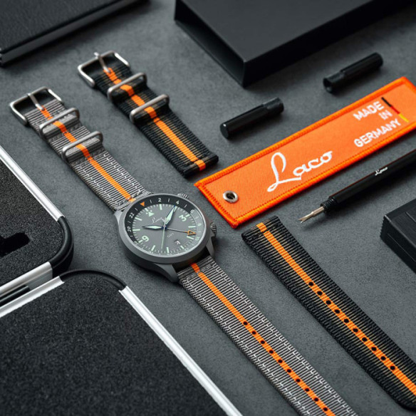 Laco Frankfurt GMT Grau Special Models 43mm Auto - LACO