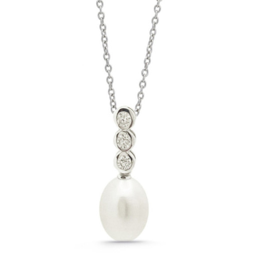 Colgante Diamantes Y Perla Pearls Lady - Colares de diamantes