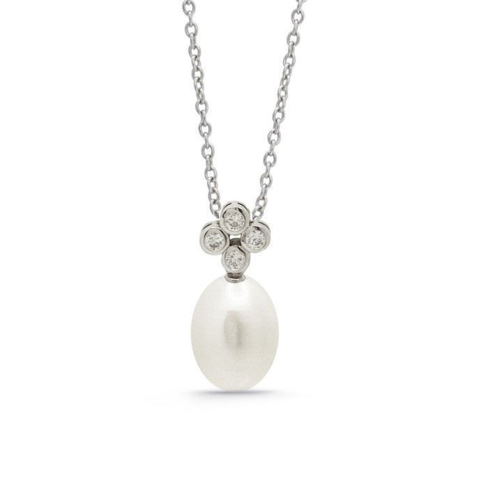 Colgante Diamantes Y Perla Pearls Lady - Collares de Diamantes