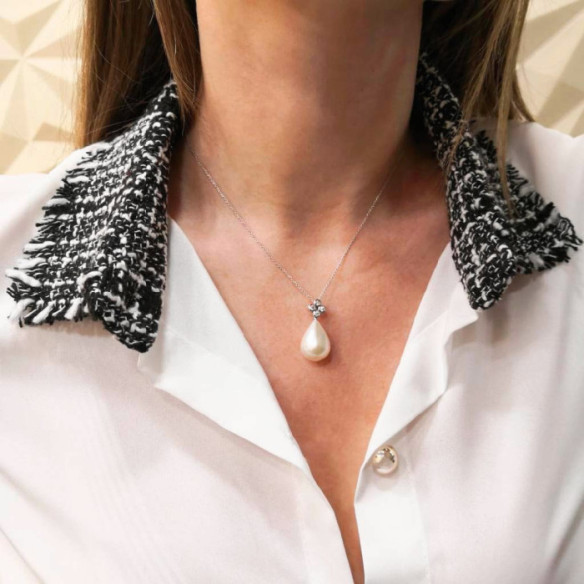 Colgante Diamantes Y Perla Pearls Lady - Collares de Diamantes