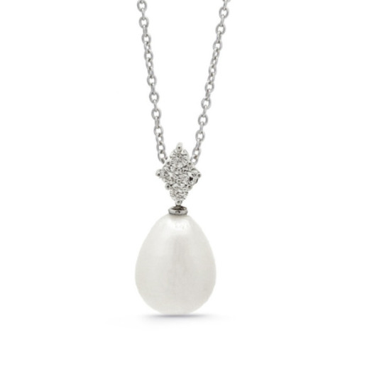Colgante Diamantes Y Perla Pearls Lady - Colliers diamant