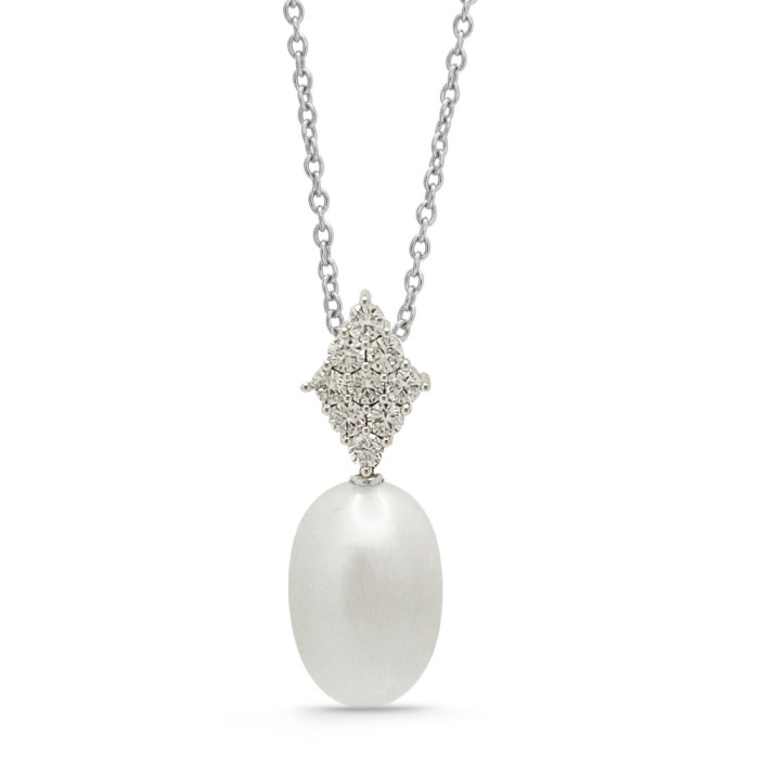 Colgante Diamantes Y Perla Pearls Lady - Colliers diamant