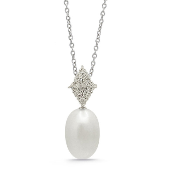 Colgante Diamantes Y Perla Pearls Lady - Colliers diamant