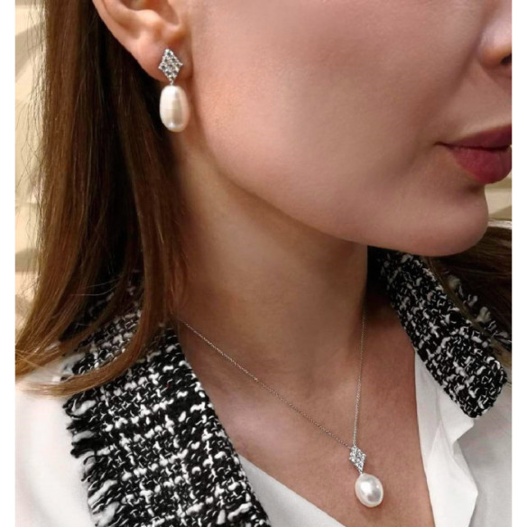 Colgante Diamantes Y Perla Pearls Lady - Collares de Diamantes
