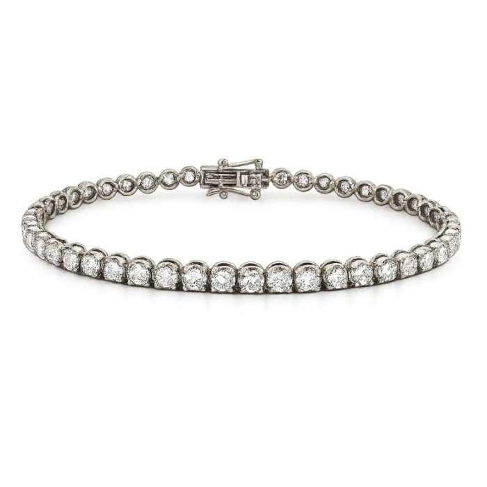 Pulsera Diamantes 4.86 ct. Oro Blanco Riviere - Riviere de Diamantes Brillantes