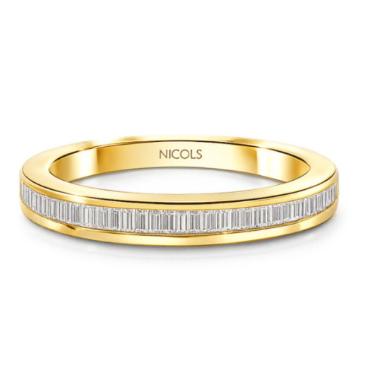 Ring Alliance Abelia 0.30 Gelbgold - Schnitzen von Baguette