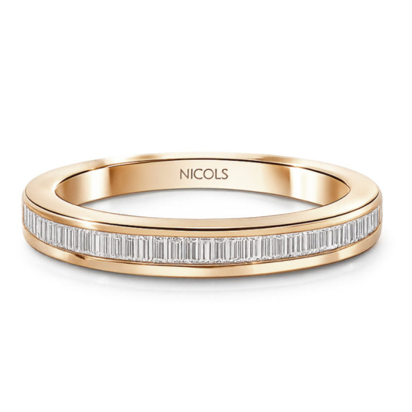 Abelia Diamond Wedding Band Ring 0.30 Rose Gold - Wedding Ring Rose Gold