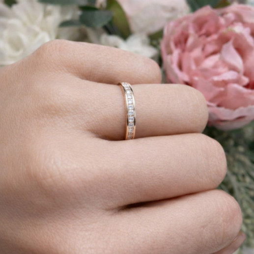 Abelia Diamond Wedding Band Ring 0.30 Rose Gold - Wedding Ring Rose Gold 2
