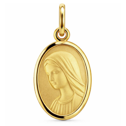 Medalla Virgen de Medjugorje Oro Amarillo 18K - Bautismo y joyería de primera comunión