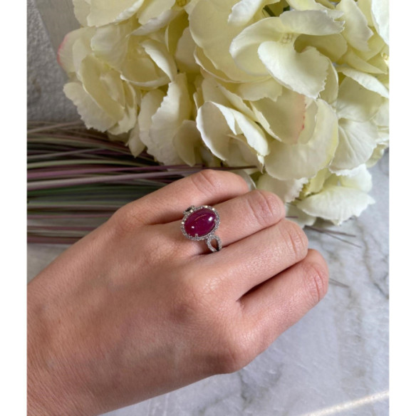 Anillo Diamantes Rubí Royal Jewels - Anillos de Rubí