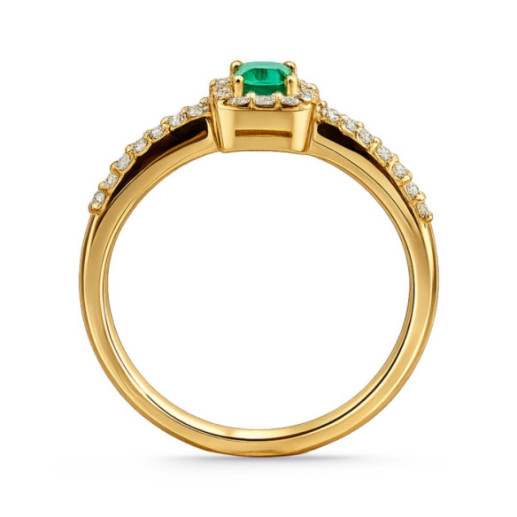 Anillo Esmeralda Sunset Rectangle 0.40Ct Oro Amarillo - Bagues de fiançailles d'anniversaire 2