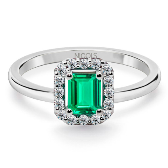 Anillo Esmeralda Sunset 0.55 Ct - Anillos Compromiso Aniversario