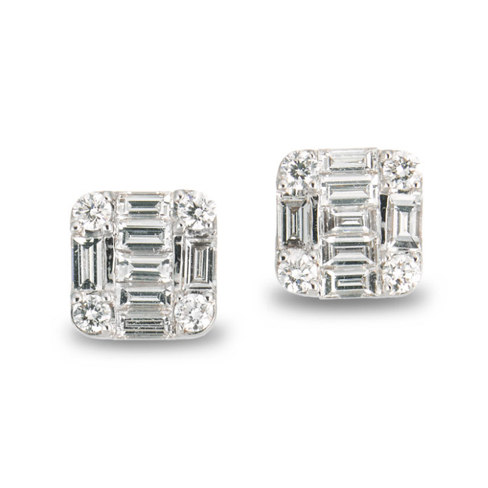 Diamant Ohrringe Dormilonas Square - Brautohrringe
