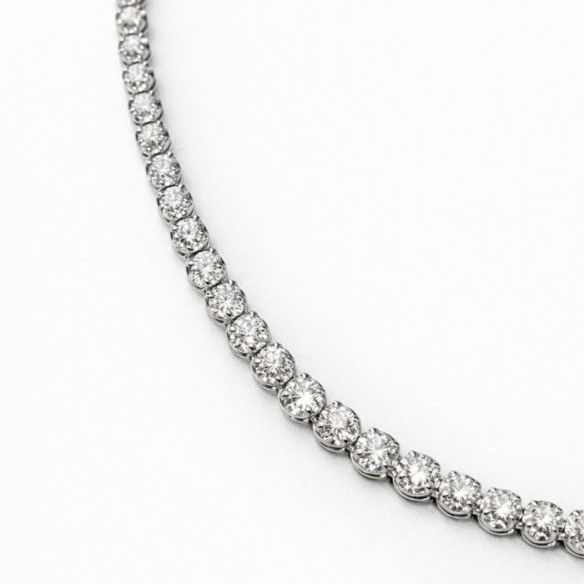 Collar Diamantes 7,00 ct Oro Blanco Riviere 40 cm - Coleiras Riviere Diamonds