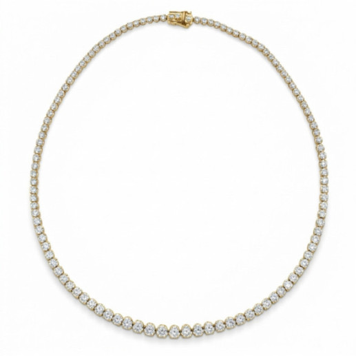 Collar Diamantes 7,00 ct Oro Amarillo Riviere 40 cm - Collares Riviére Diamantes