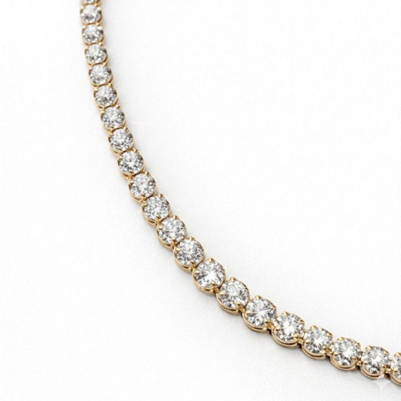 Collar Diamantes 7,00 ct Oro Amarillo Riviere 40 cm - Coleiras Riviere Diamonds