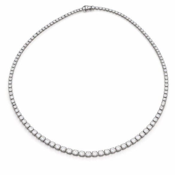 Collar Diamantes 5,00 ct Oro Blanco Riviere 40 cm - Collari Riviere Diamonds