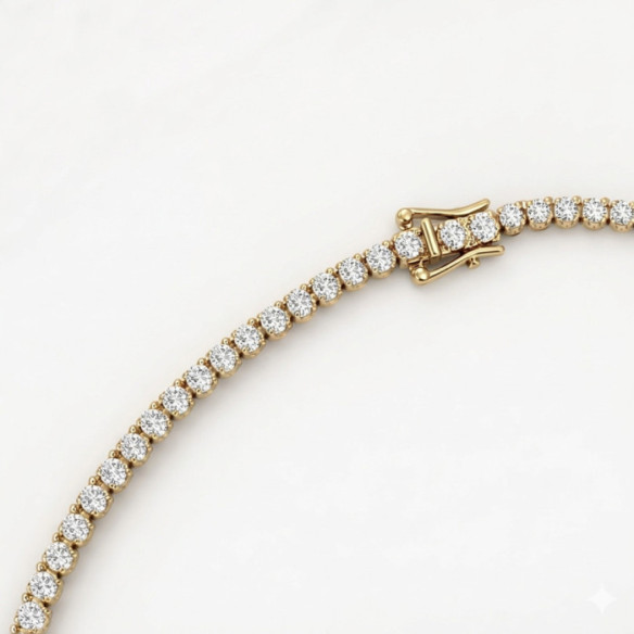 Collar Diamantes 5,00 ct Oro Amarillo Riviere 40 cm - Coleiras Riviere Diamonds