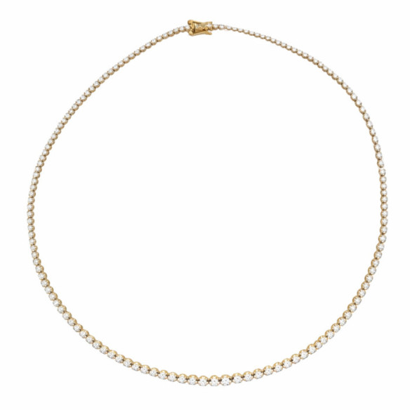 Collar Diamantes 3,50 ct Oro Amarillo Riviere 40 cm - Kragen Riviere Diamanten