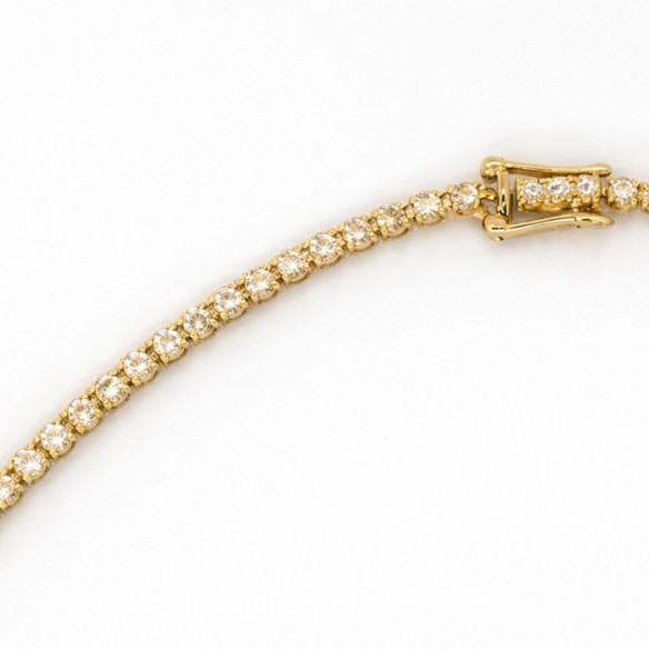 Collar Diamantes 3,50 ct Oro Amarillo Riviere 40 cm - Collares Riviére Diamantes