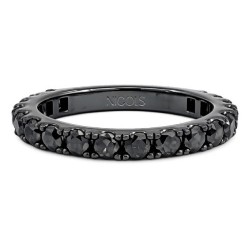 Anillo Diamantes Negros Black Power - Brilhante