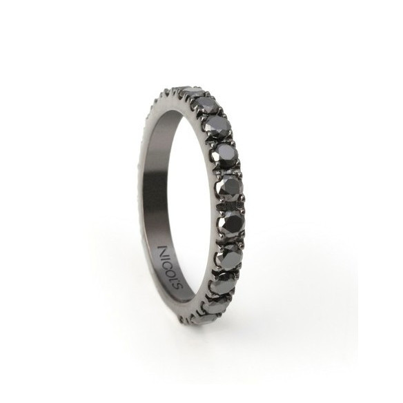 Anillo Diamantes Negros Black Power - Brilhante