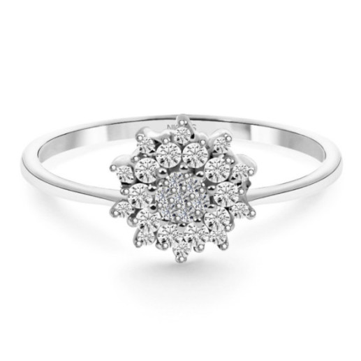 Anillo Vintage Oro Y Diamantes Snow Flower - ANILLOS