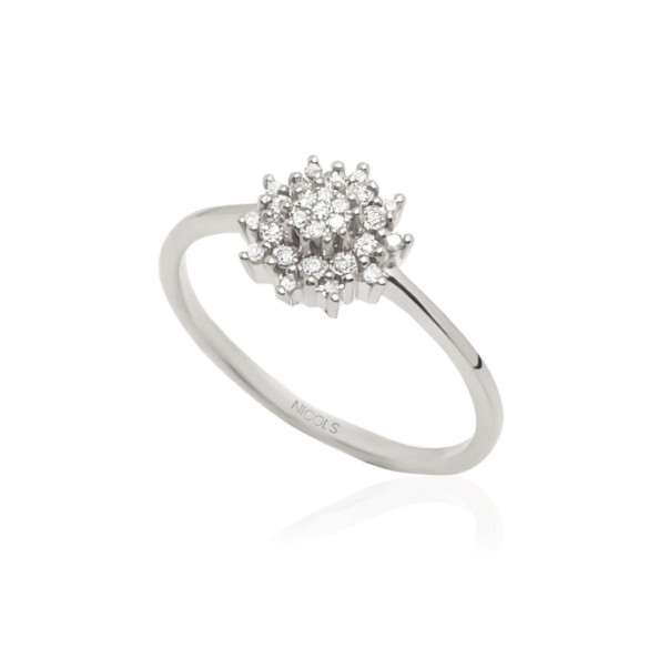 Anillo Vintage Oro Y Diamantes Snow Flower - ANILLOS